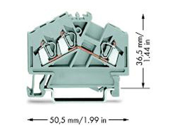 TD2.5-230 series inclined terminal block